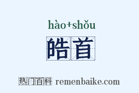 皓首是什么意思的图片